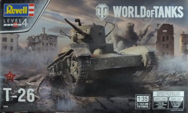 Revell 1/35 World of Tanks T-26 (03505) In-Box Review and History
