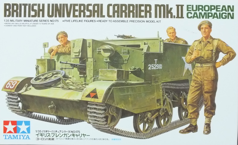 Tamiya 1/35 British Universal Carrier Mk II European Campaign (35175) In-Box Review and History